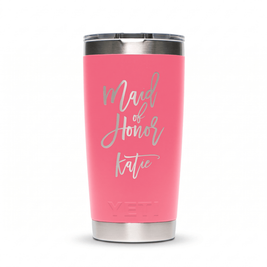 Personalized YETI® Rambler® 20 oz Tumbler - Etchified-YETI®-YRAM20TROPICALPINK