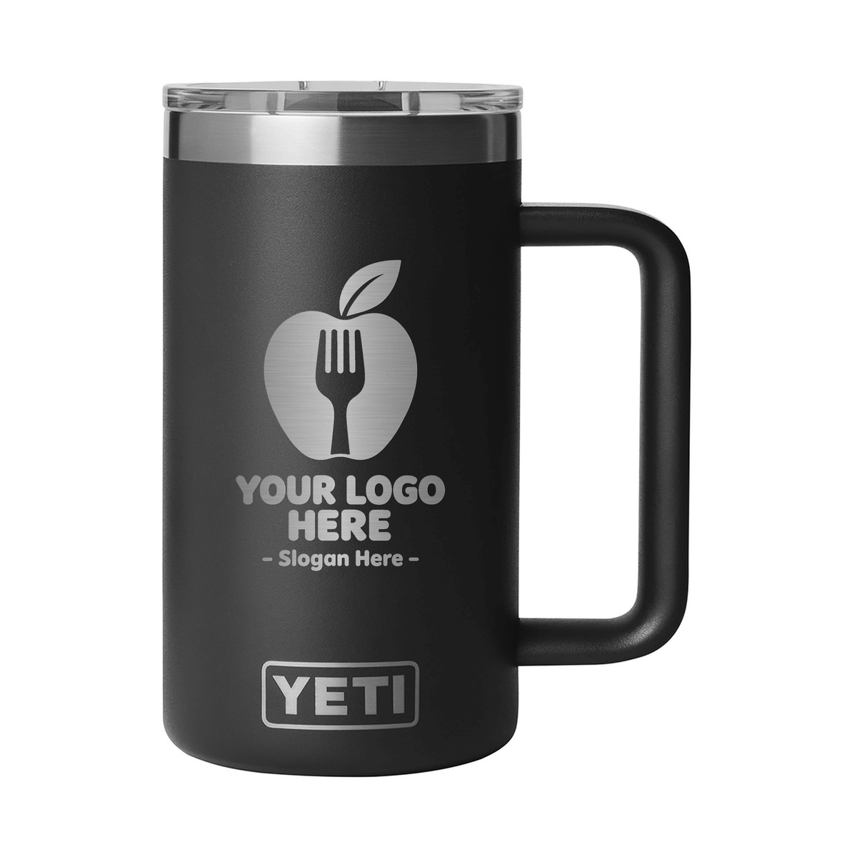 Personalized YETI® Rambler® 24 oz Mug with DuraSip™ Ceramic Lining - Etchified-YETI®-YTR24CL-BLK