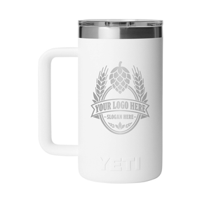 Personalized YETI® Rambler® 24 oz Mug with DuraSip™ Ceramic Lining - Etchified-YETI®-YTR24CL-WHT