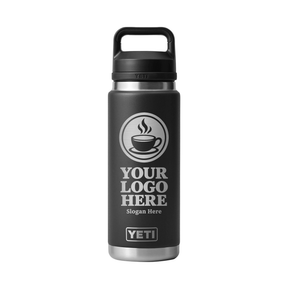 Personalized YETI® Rambler® 26 oz Bottle with Chug Cap - Etchified-YETI®-YTR26CB-BLK