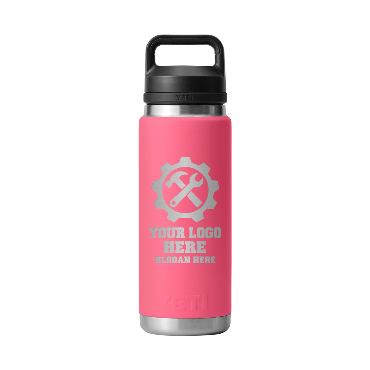 Personalized YETI® Rambler® 26 oz Bottle with Chug Cap - Etchified-YETI®-YTR26CB-PNKTRP