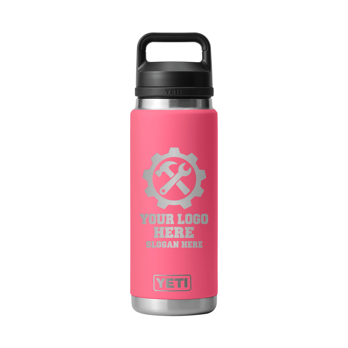 Personalized YETI® Rambler® 26 oz Bottle with Chug Cap - Etchified-YETI®-YTR26CB-PNKTRP