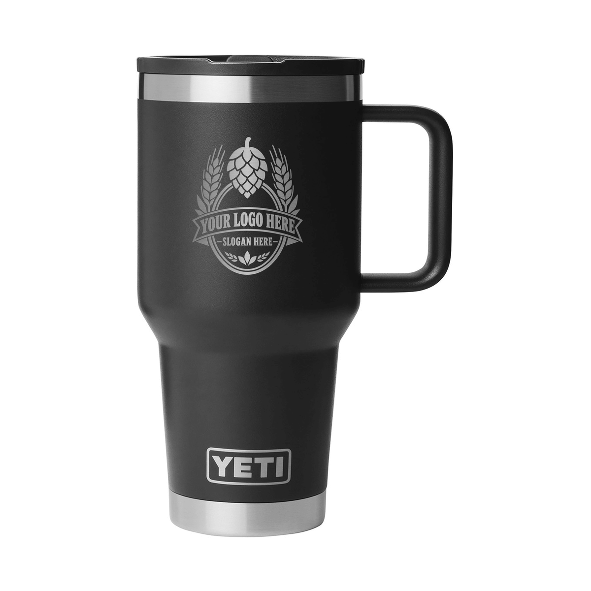 Personalized YETI® Rambler® 30 oz Travel Straw Mug - Etchified-YETI®-YTR30TSM-BLK