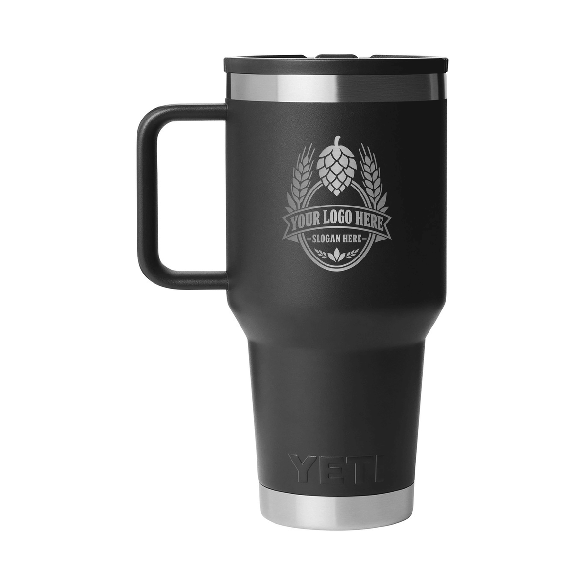 Personalized YETI® Rambler® 30 oz Travel Straw Mug - Etchified-YETI®-YTR30TSM-BLK