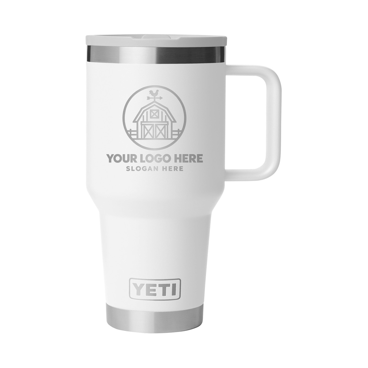 Personalized YETI® Rambler® 30 oz Travel Straw Mug - Etchified-YETI®-YTR30TSM-WHT