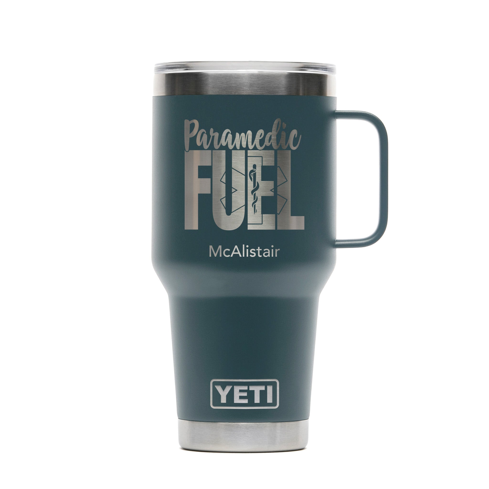 Personalized YETI® Rambler® 30oz Travel Mug with Stronghold Lid - Etchified - YETI® - YRAM30HNAVY