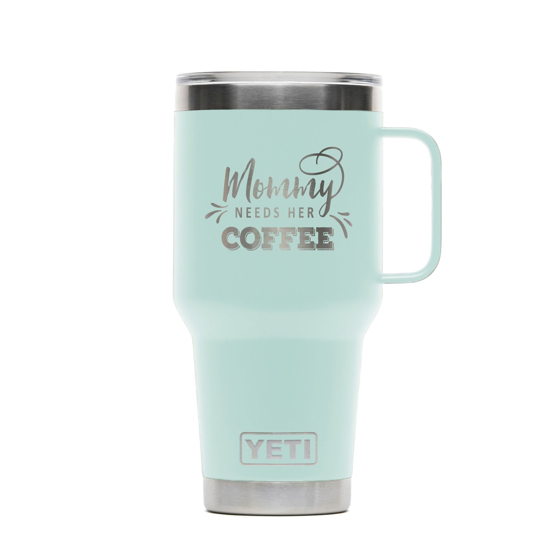 Personalized YETI® Rambler® 30oz Travel Mug with Stronghold Lid - Etchified - YETI® - YRAM30HSEAFOAM