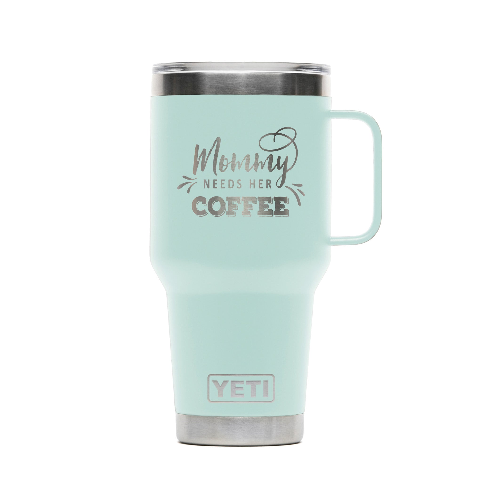 Personalized YETI® Rambler® 30oz Travel Mug with Stronghold Lid - Etchified - YETI® - YRAM30HSEAFOAM