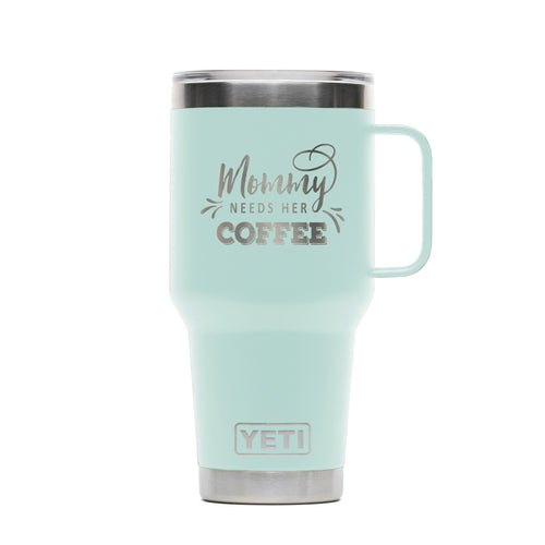 Personalized YETI® Rambler® 30oz Travel Mug with Stronghold Lid - Etchified - YETI® - YRAM30HSEAFOAM