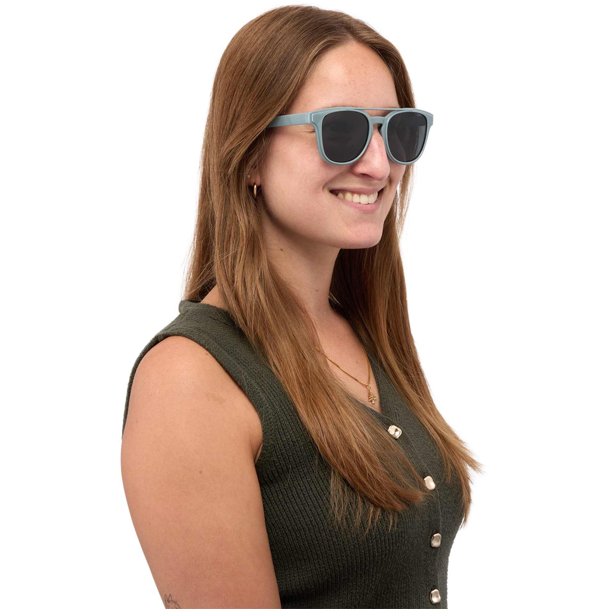 Peyton Recycled Brow Bar Sunglasses - Etchified - Etchified - SM-7975GY