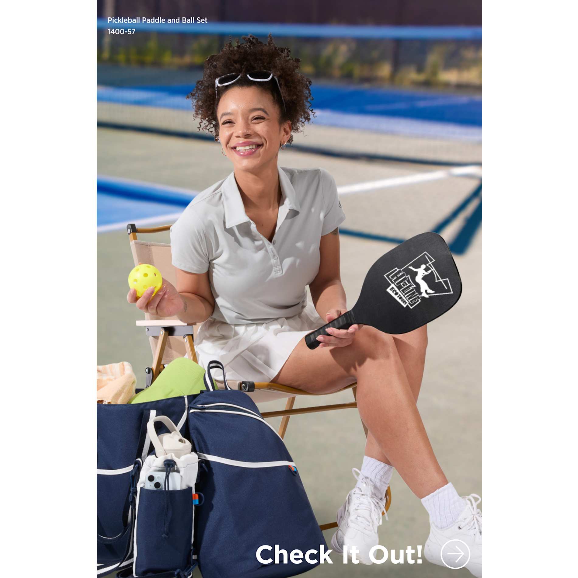 Pickleball Paddle and Ball Set - Etchified - PCNA (Leed's/Bullet/Trimark) - 1400-57BK