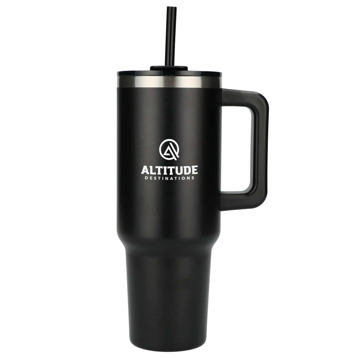 Pinnacle Recycled Travel Tumbler with Straw 40oz - Etchified - Etchified - 1603-15BK