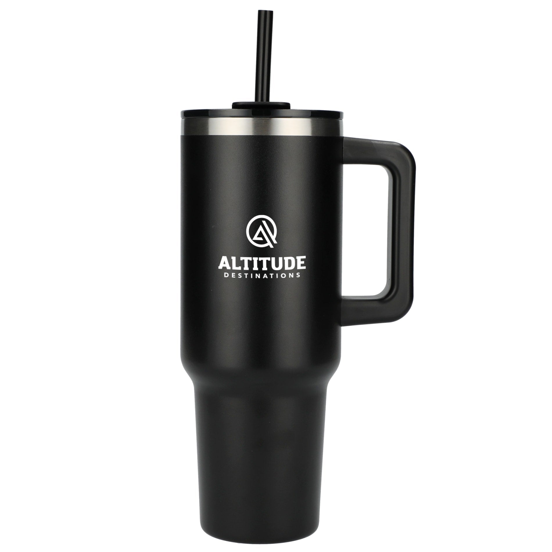 Pinnacle Recycled Travel Tumbler with Straw 40oz - Etchified - Etchified - 1603-15BK