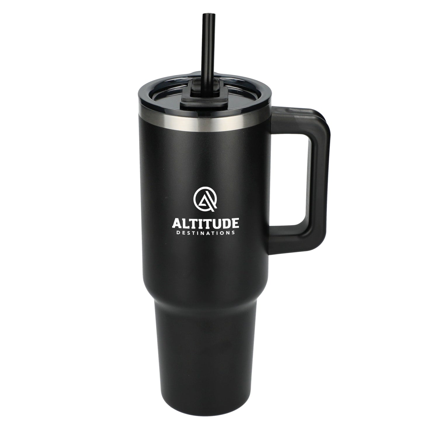 Pinnacle Recycled Travel Tumbler with Straw 40oz - Etchified - Etchified - 1603-15BK