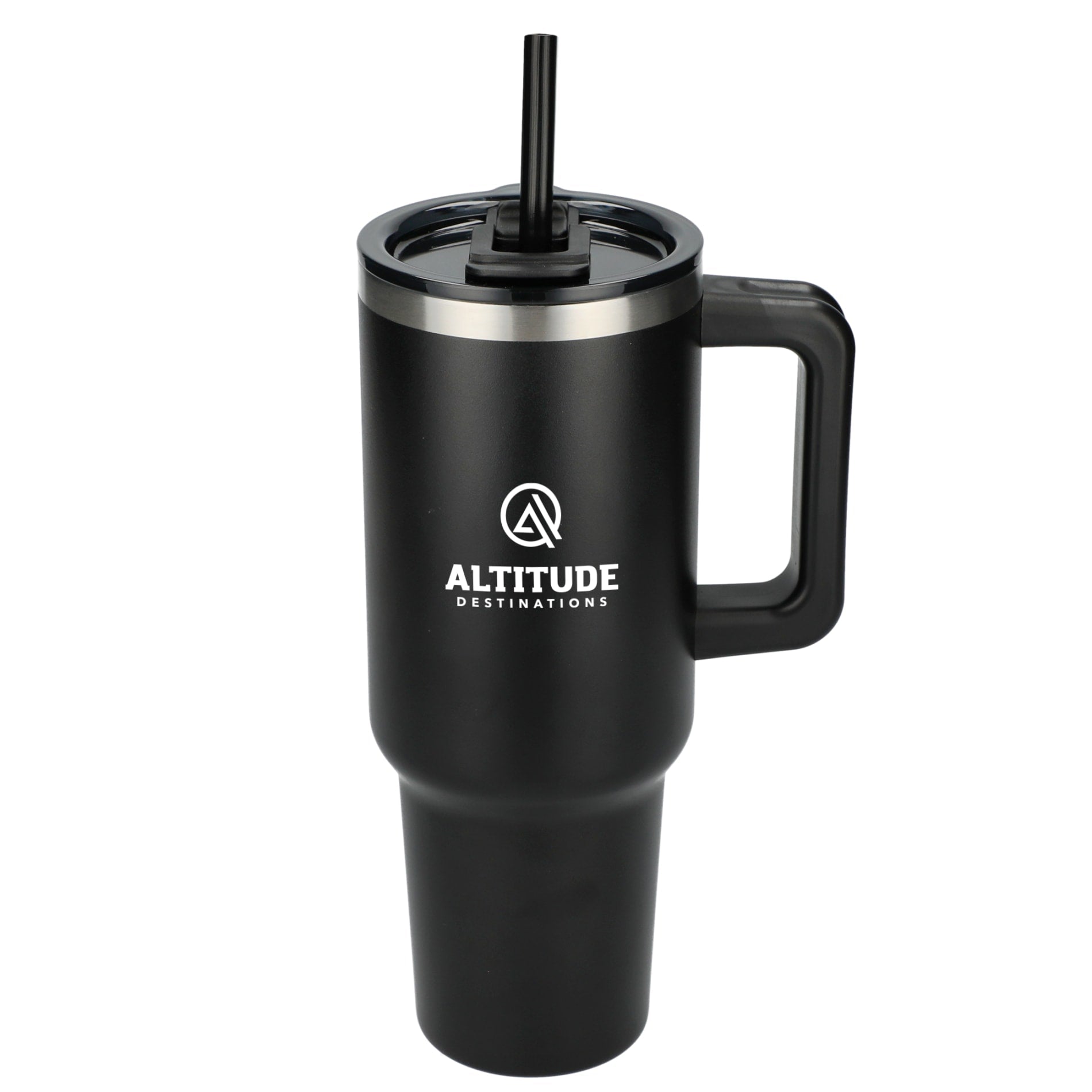 Pinnacle Recycled Travel Tumbler with Straw 40oz - Etchified - Etchified - 1603-15BK