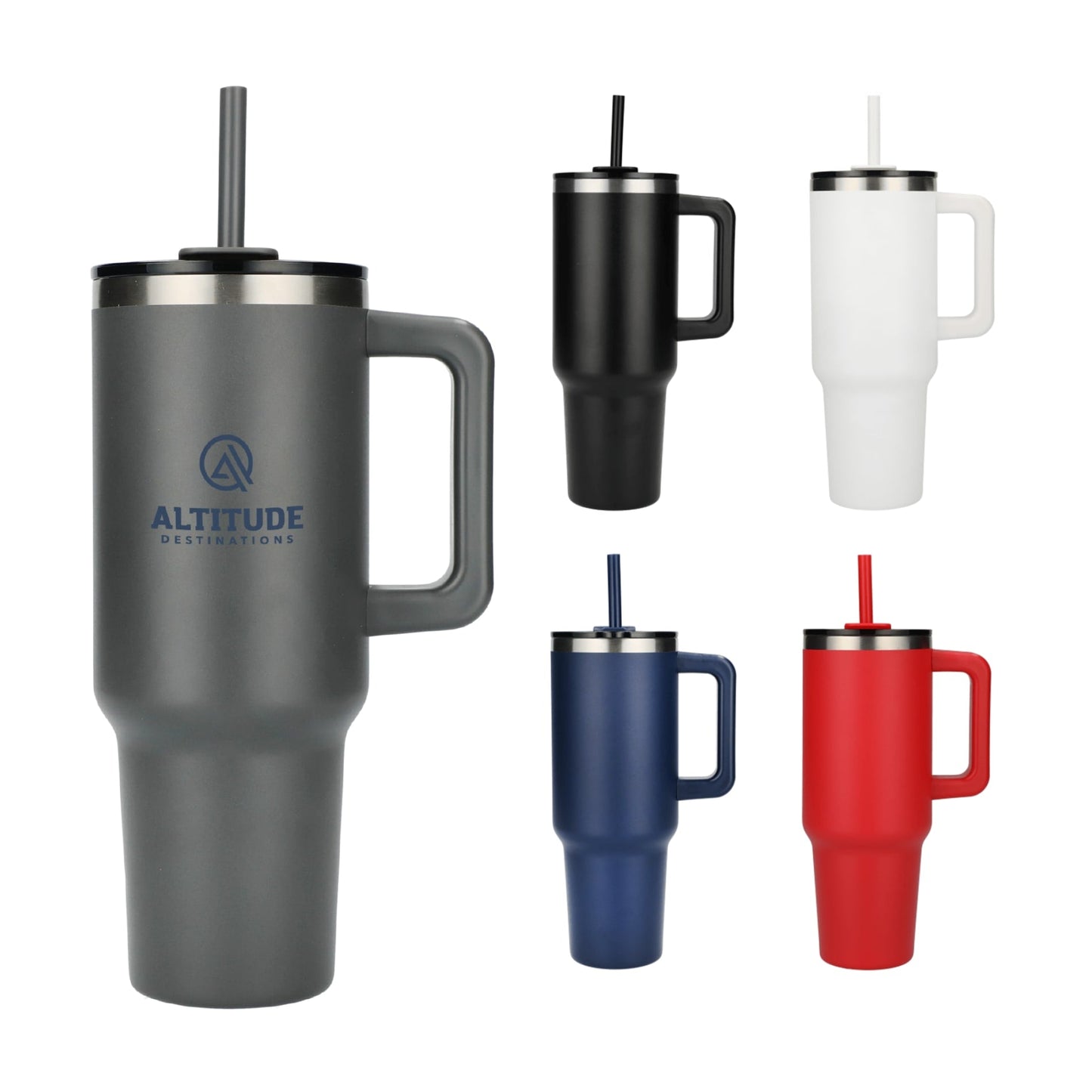 Pinnacle Recycled Travel Tumbler with Straw 40oz - Etchified - Etchified - 1603-15GY