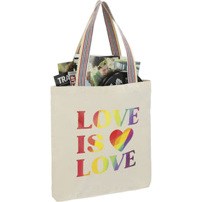 Rainbow Recycled 6oz Cotton Convention Tote - Etchified - Etchified - 7901-01NT