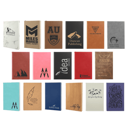Rawhide Laserable Leatherette Journal with Lined Notepad 5 1/4" x 8 1/4" - Etchified - GearOne - GFT654
