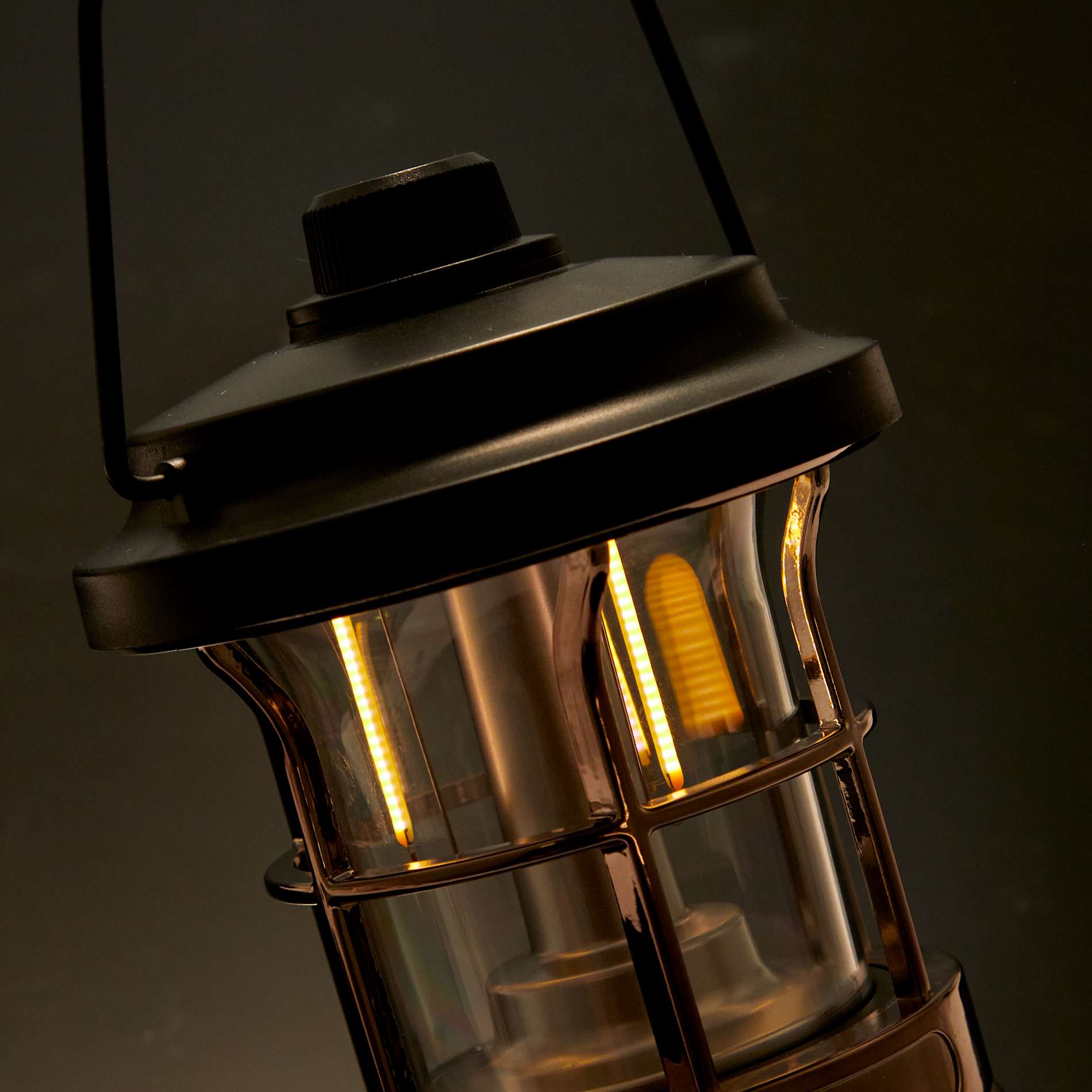 Rechargeable Camping Lantern with String Lights - Etchified - Etchified - 8053-28BK