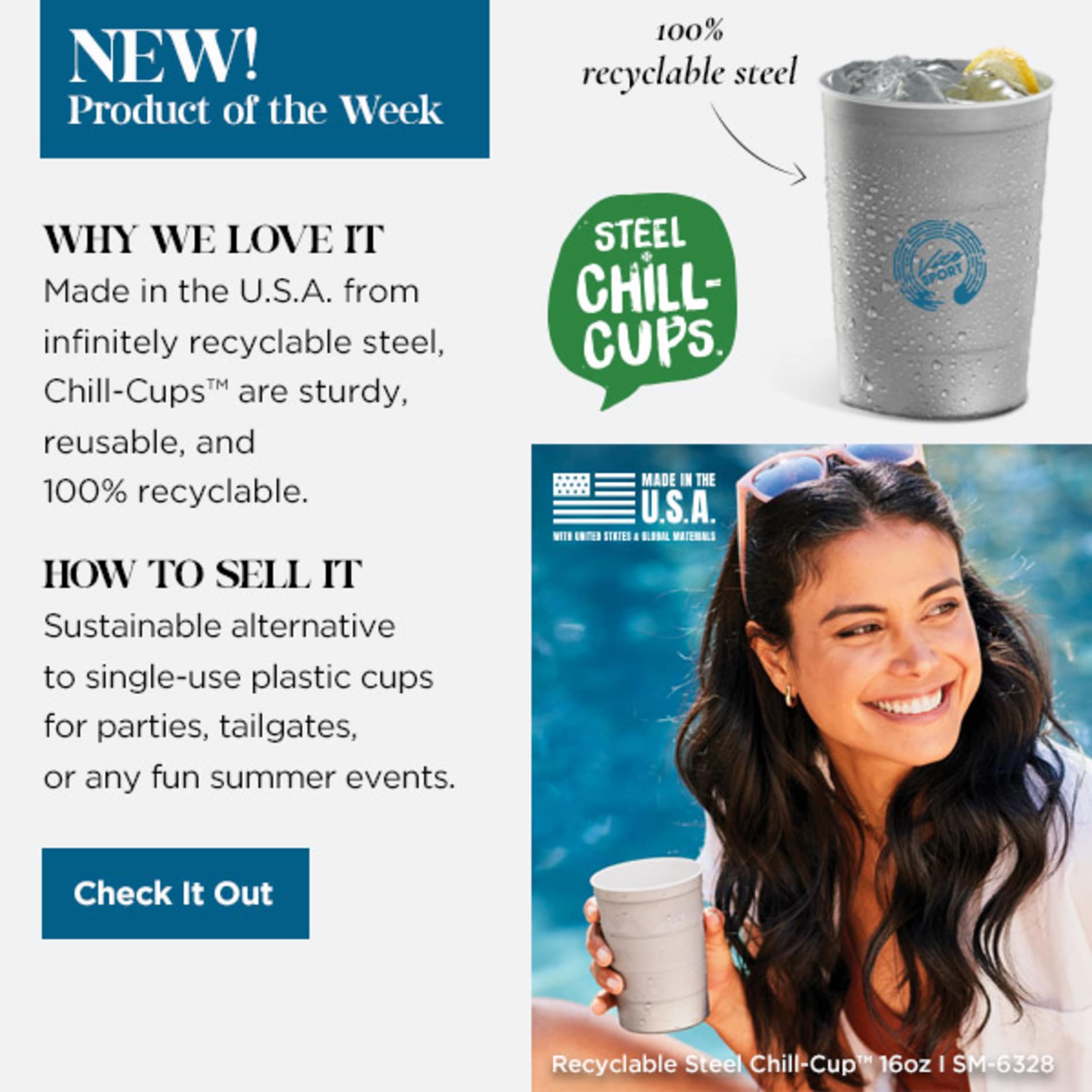Recyclable Steel Chill - Cups™ 16oz - Etchified - Etchified - SM-6328GR