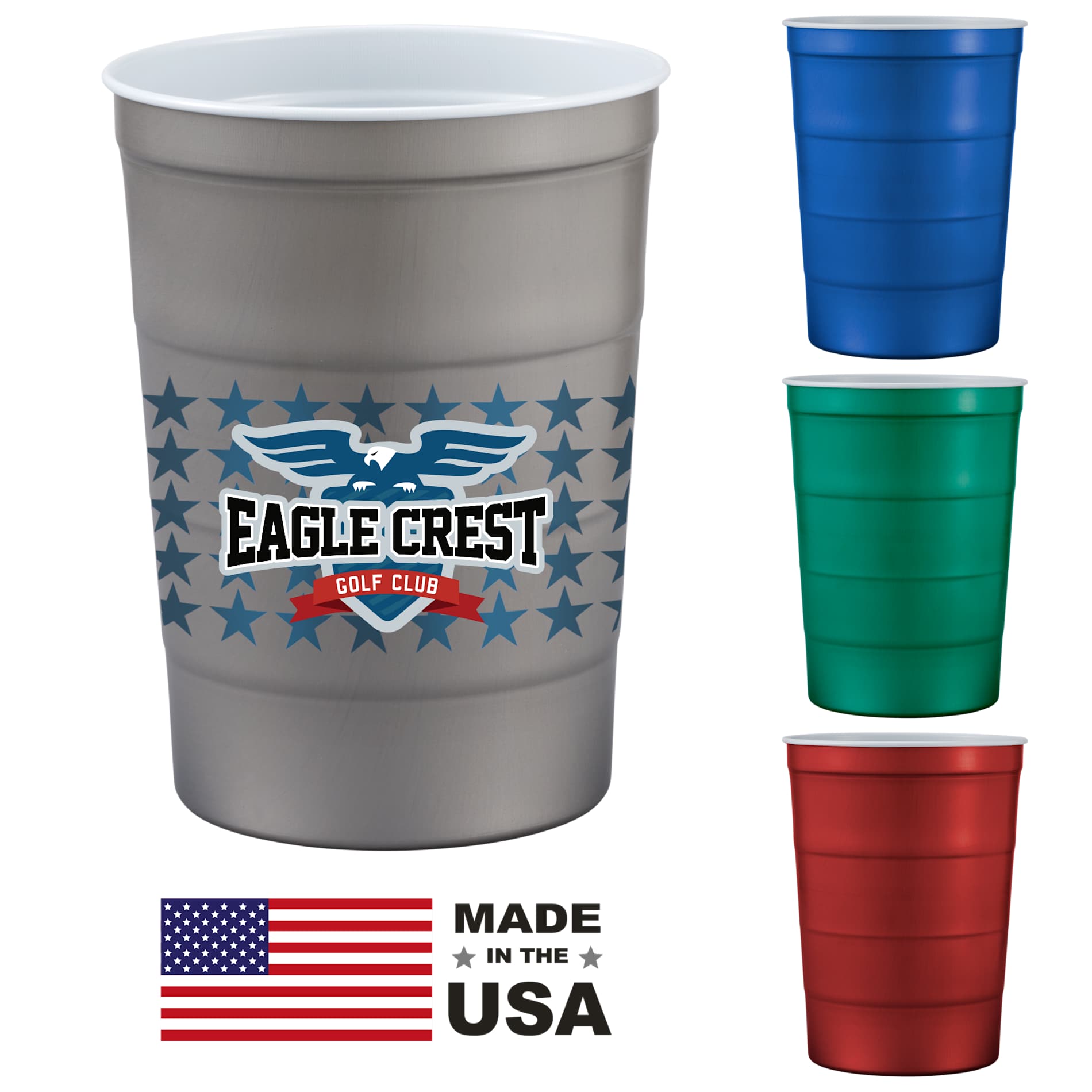 Recyclable Steel Chill - Cups™ 16oz - Etchified - Etchified - SM-6328GR