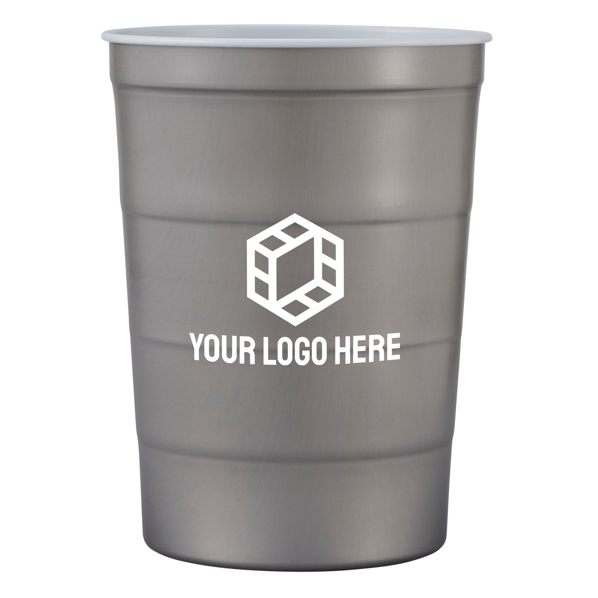 Recyclable Steel Chill - Cups™ 16oz - Etchified - Steel Chill - Cups - SM-6328GY