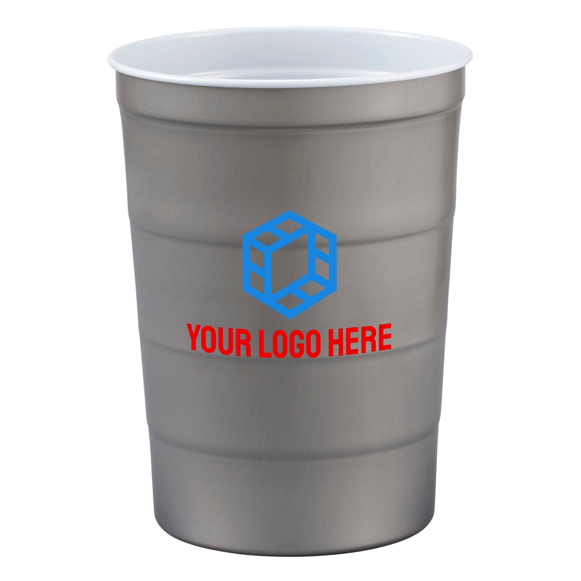 Recyclable Steel Chill - Cups™ 16oz - Etchified - Steel Chill - Cups - SM-6328GY