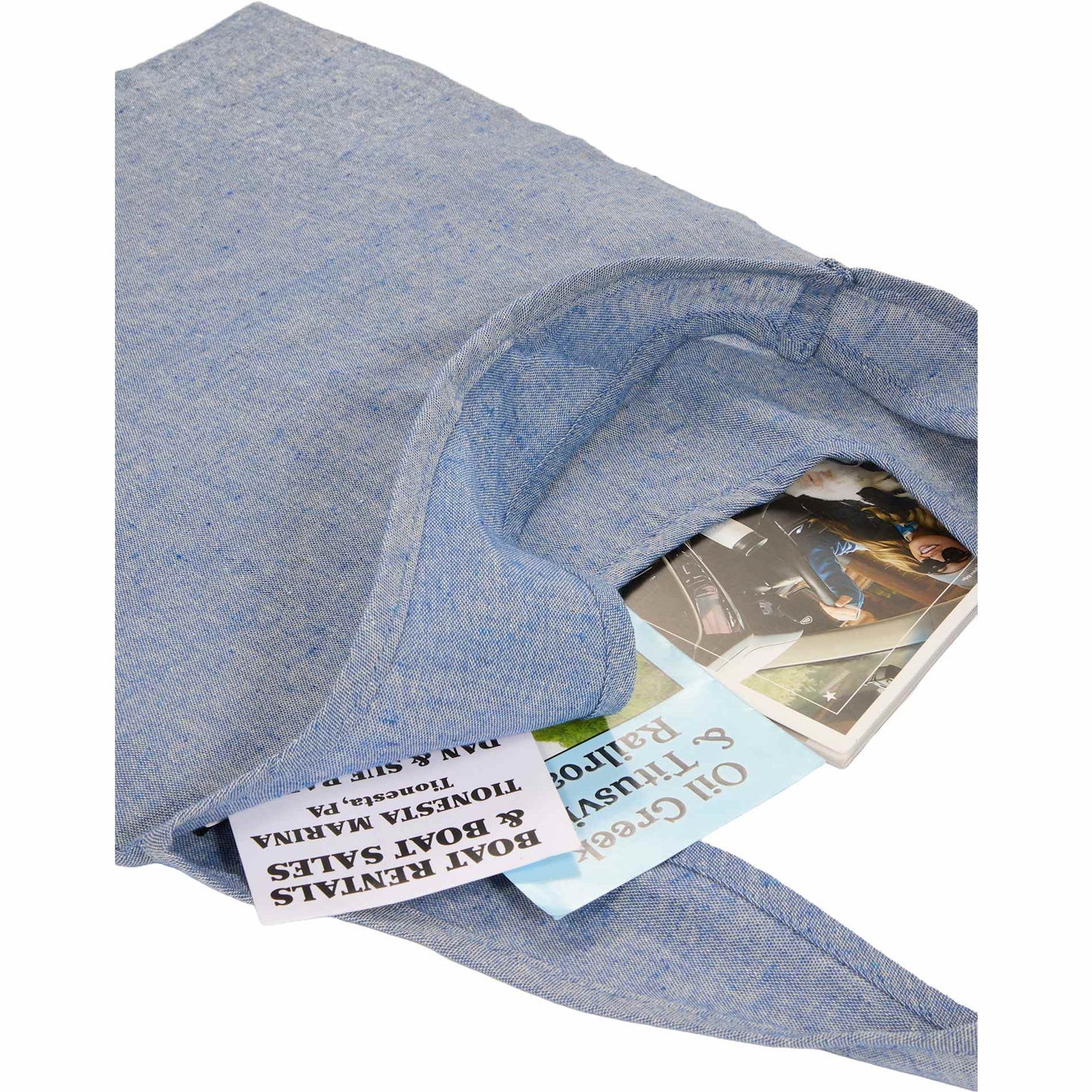 Recycled 5oz Cotton Twill Shopper Tote - Etchified - Etchified - SM-5234RD