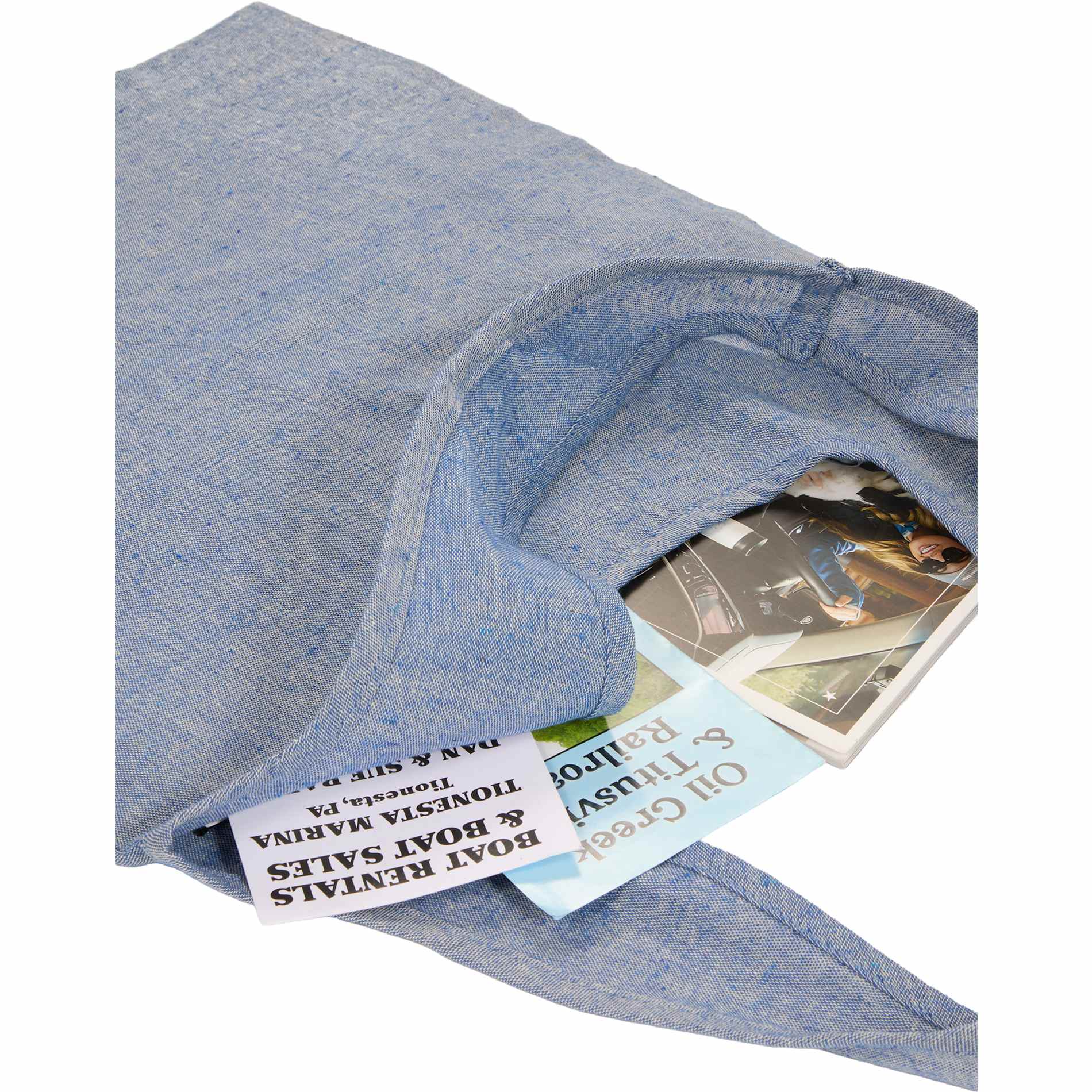 Recycled 5oz Cotton Twill Shopper Tote - Etchified - Etchified - SM-5234RD
