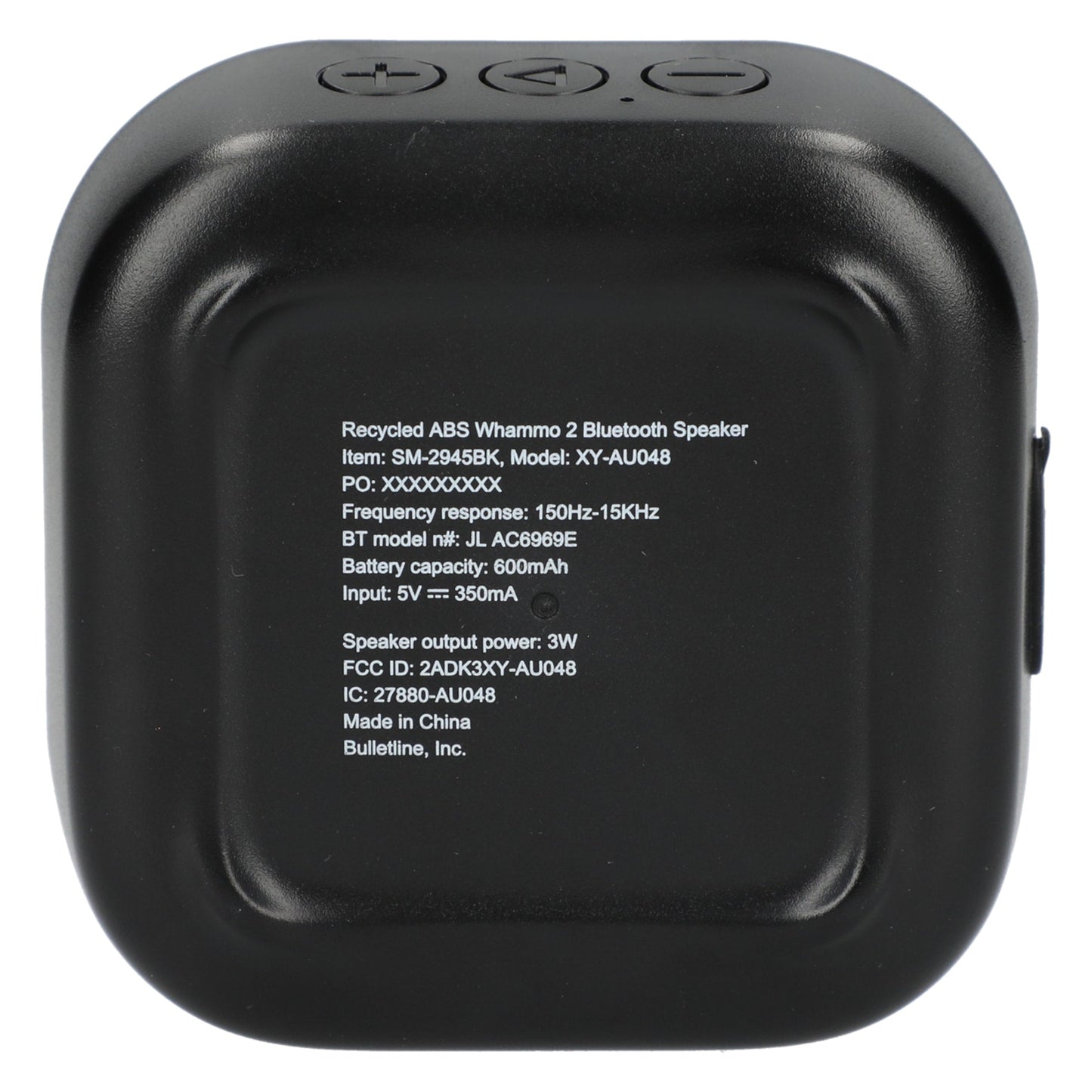 Recycled ABS Whammo 2 Bluetooth Speaker - Etchified - GearOne - SM - 2945BK