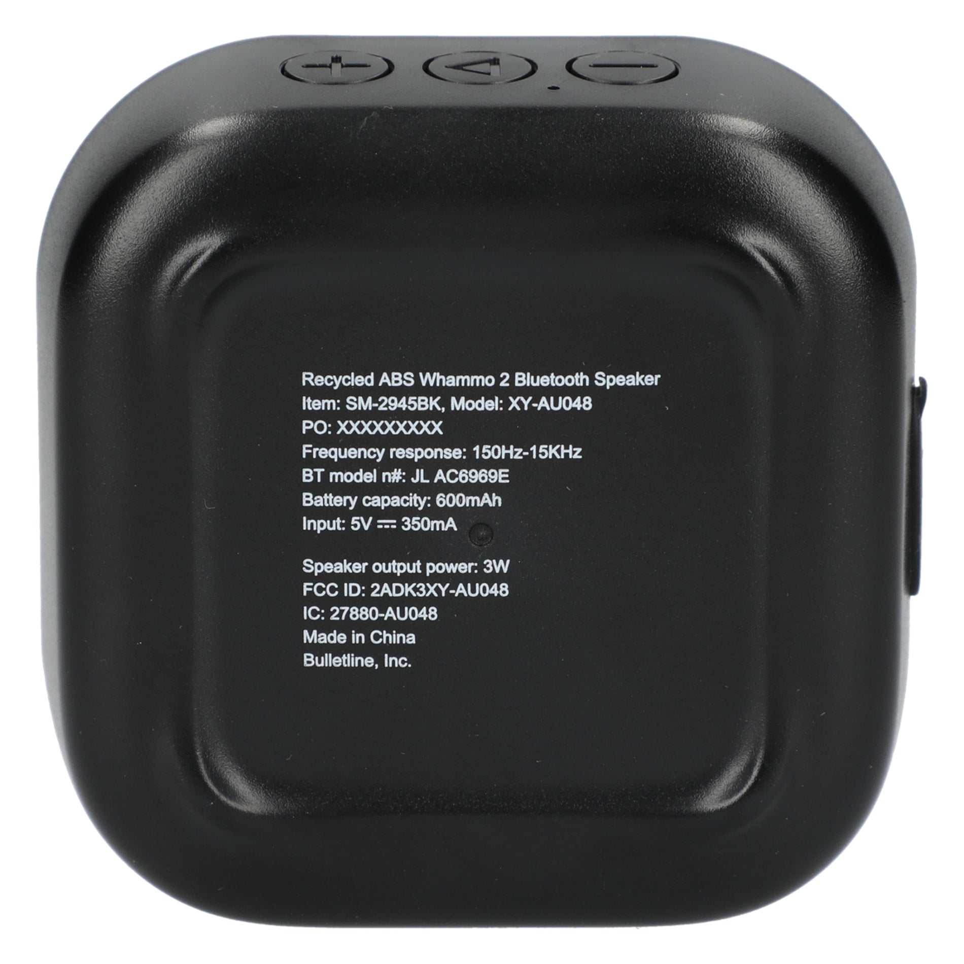 Recycled ABS Whammo 2 Bluetooth Speaker - Etchified - GearOne - SM - 2945BK