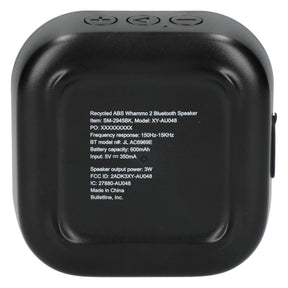 Recycled ABS Whammo 2 Bluetooth Speaker - Etchified - GearOne - SM - 2945BK