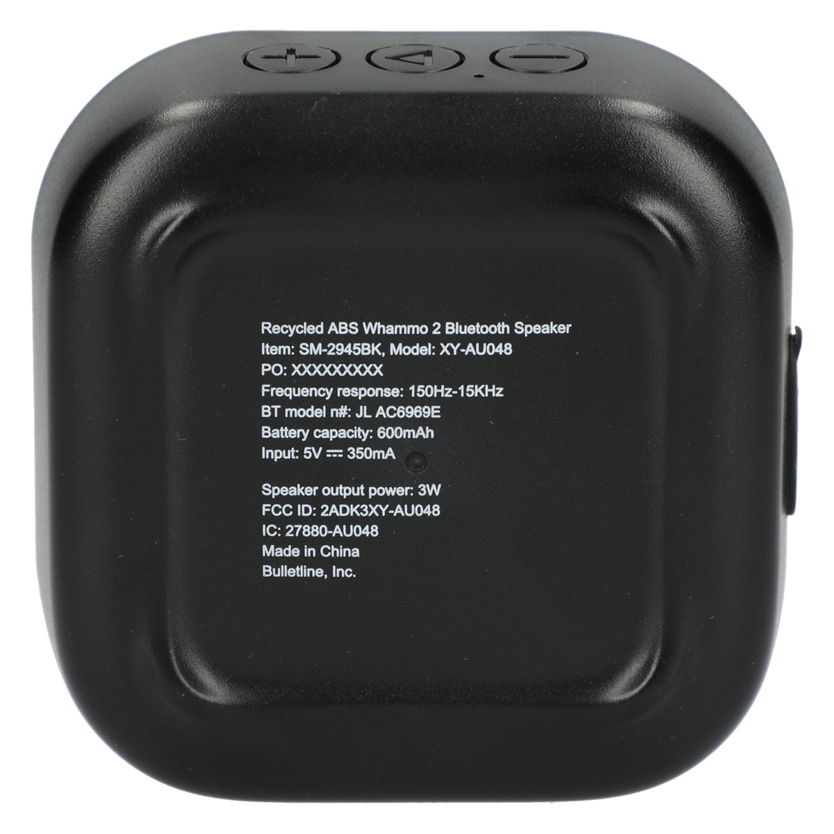 Recycled ABS Whammo 2 Bluetooth Speaker - Etchified - GearOne - SM - 2945BK