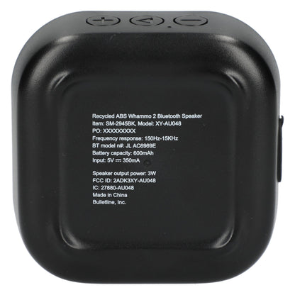 Recycled ABS Whammo 2 Bluetooth Speaker - Etchified - GearOne - SM - 2945BK
