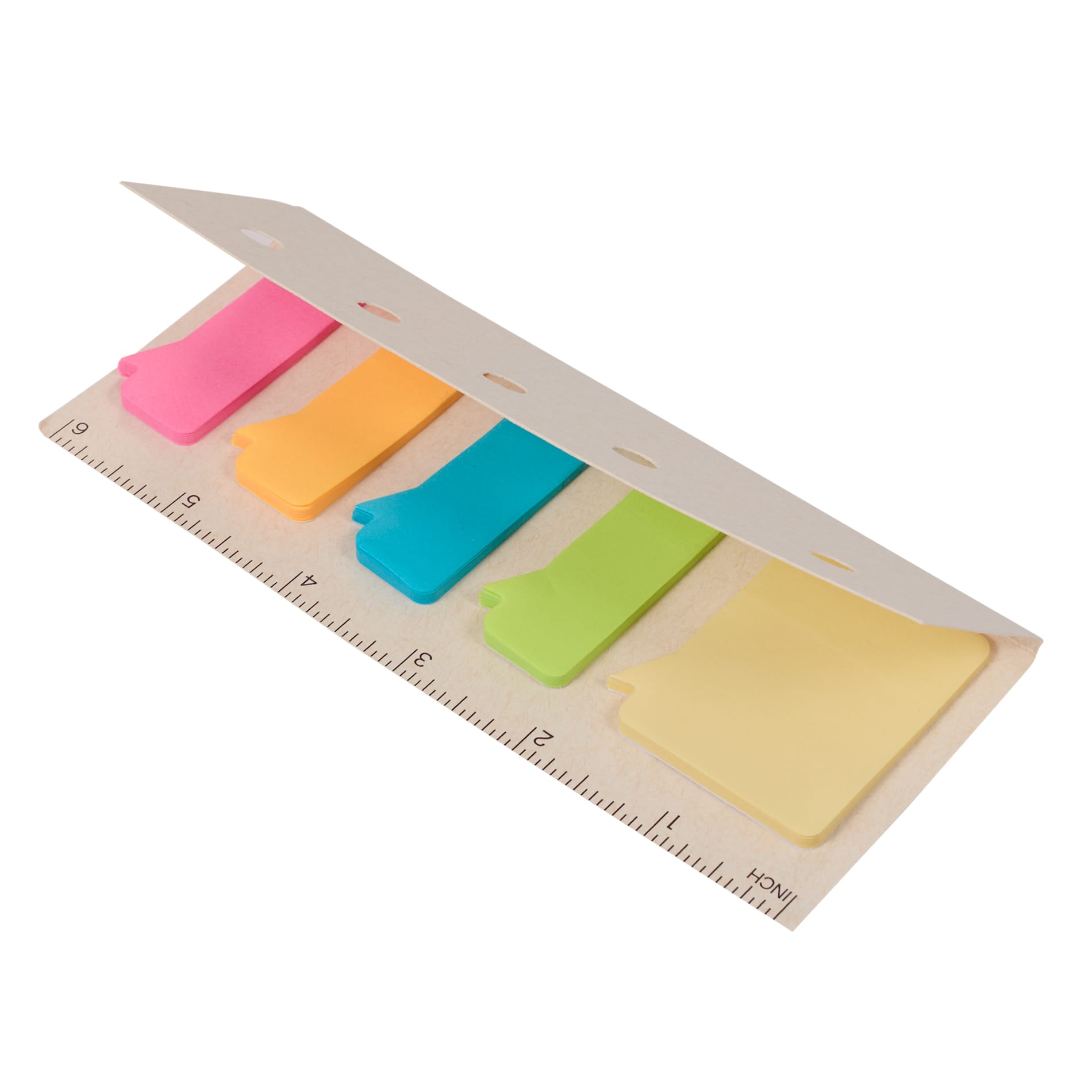 Recycled Milk Carton Sticky Notes & Ruler Pad - Etchified - PCNA (Leed's/Bullet/Trimark) - SM-9031WH