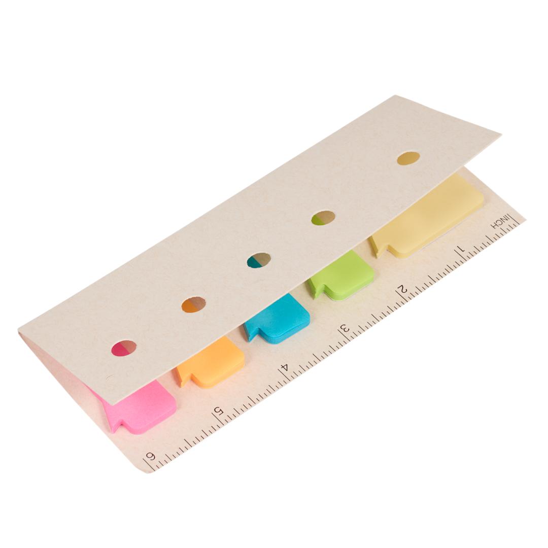 Recycled Milk Carton Sticky Notes & Ruler Pad - Etchified - PCNA (Leed's/Bullet/Trimark) - SM-9031WH