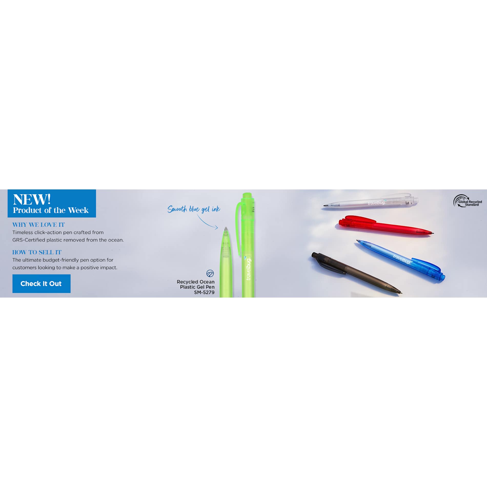 Recycled Ocean Plastic Gel Pen - Etchified - Etchified - SM-5279GR