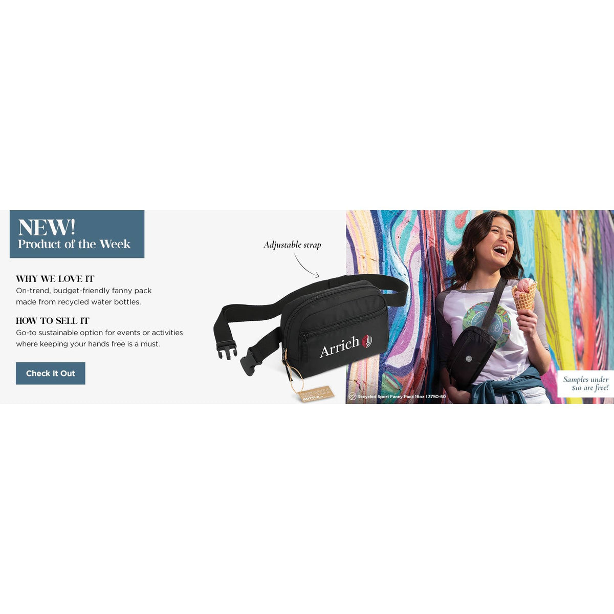Recycled Sport Fanny Pack - Etchified - Etchified - 3750-60RNBW