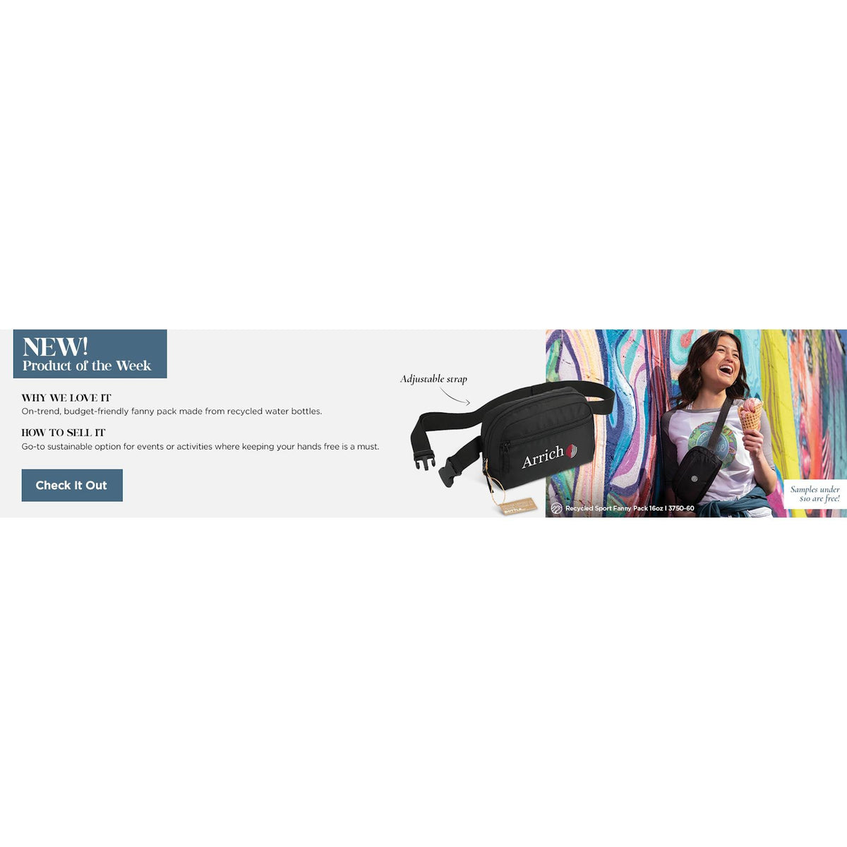 Recycled Sport Fanny Pack - Etchified - Etchified - 3750-60RNBW