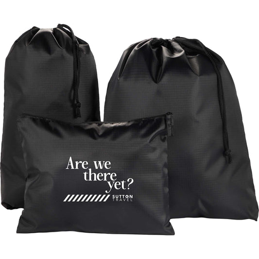 Recycled Travel Bag Set - Etchified - Etchified - 7901-31BK