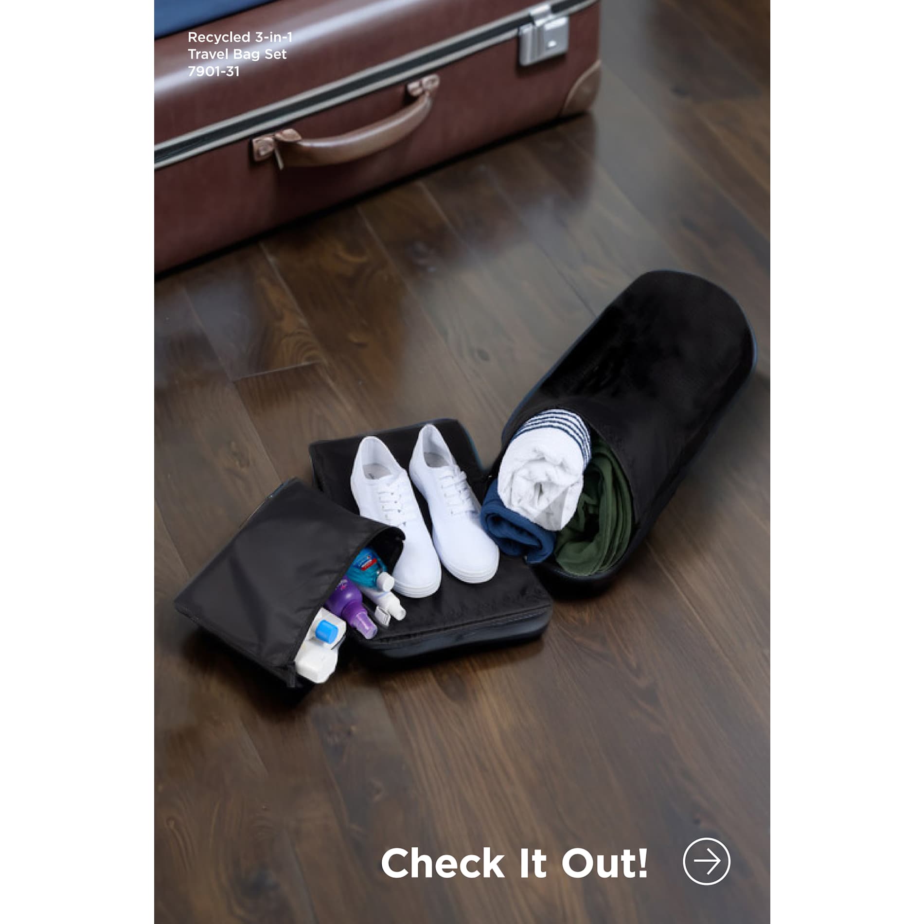 Recycled Travel Bag Set - Etchified - Etchified - 7901-31RYL