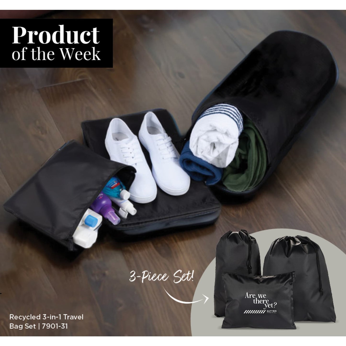Recycled Travel Bag Set - Etchified - Etchified - 7901-31RYL