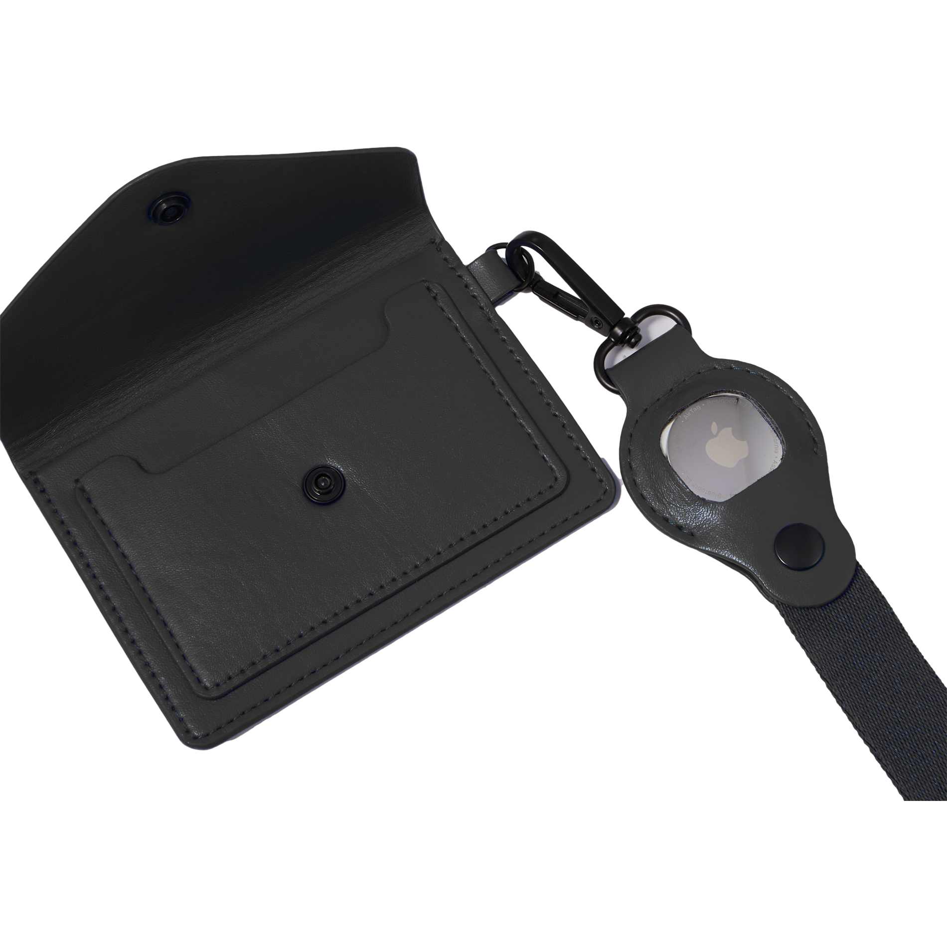 Recycled Wrist Lanyard with Card Holder - Etchified - Etchified - SM-2471BK