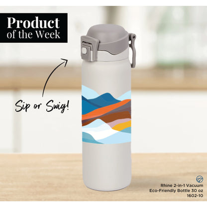 Rhine 2 in 1 Vacuum Eco - Friendly Bottle 30oz - Etchified - GearOne - 1602 - 10NY