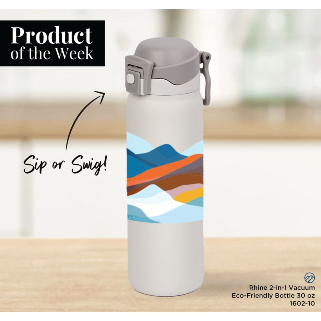 Rhine 2 in 1 Vacuum Eco - Friendly Bottle 30oz - Etchified - GearOne - 1602 - 10NY