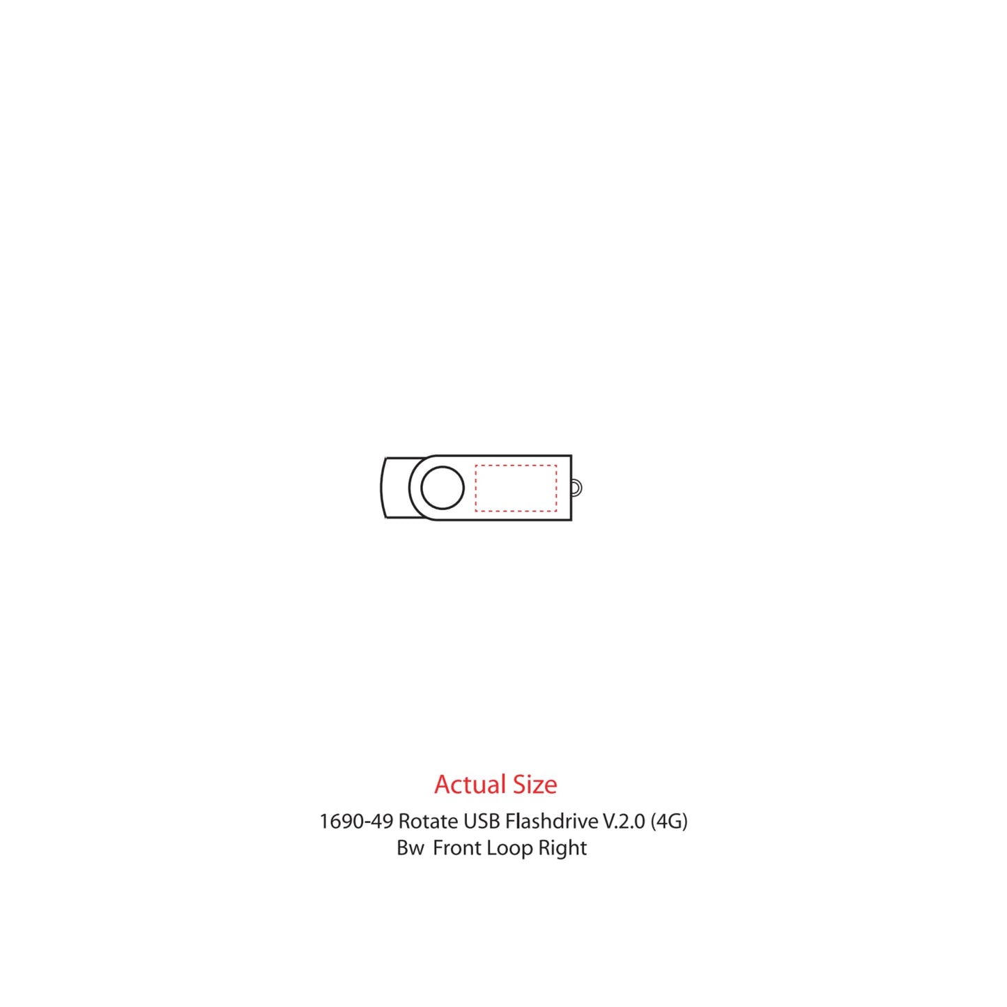 Rotate Flash Drive 4GB - Etchified - Etchified - 1690-49CPR