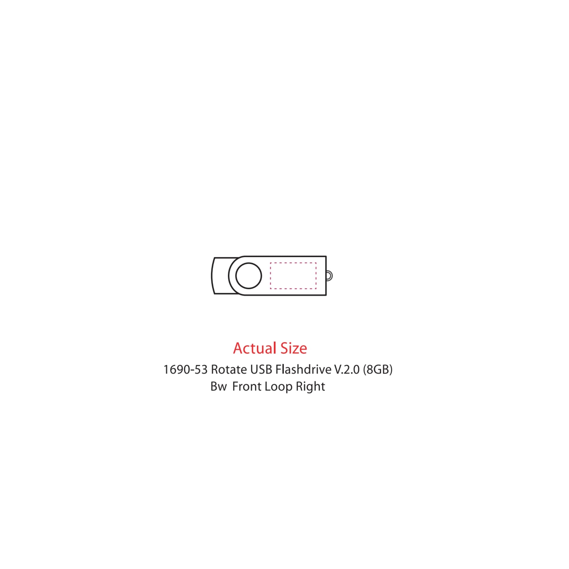 Rotate Flash Drive 8GB - Etchified - Etchified - 1690-53AQ