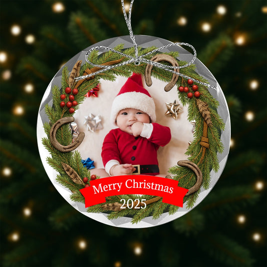 Round Glass Christmas Ornament - Full Color Print - Etchified - Etchified - CGS101
