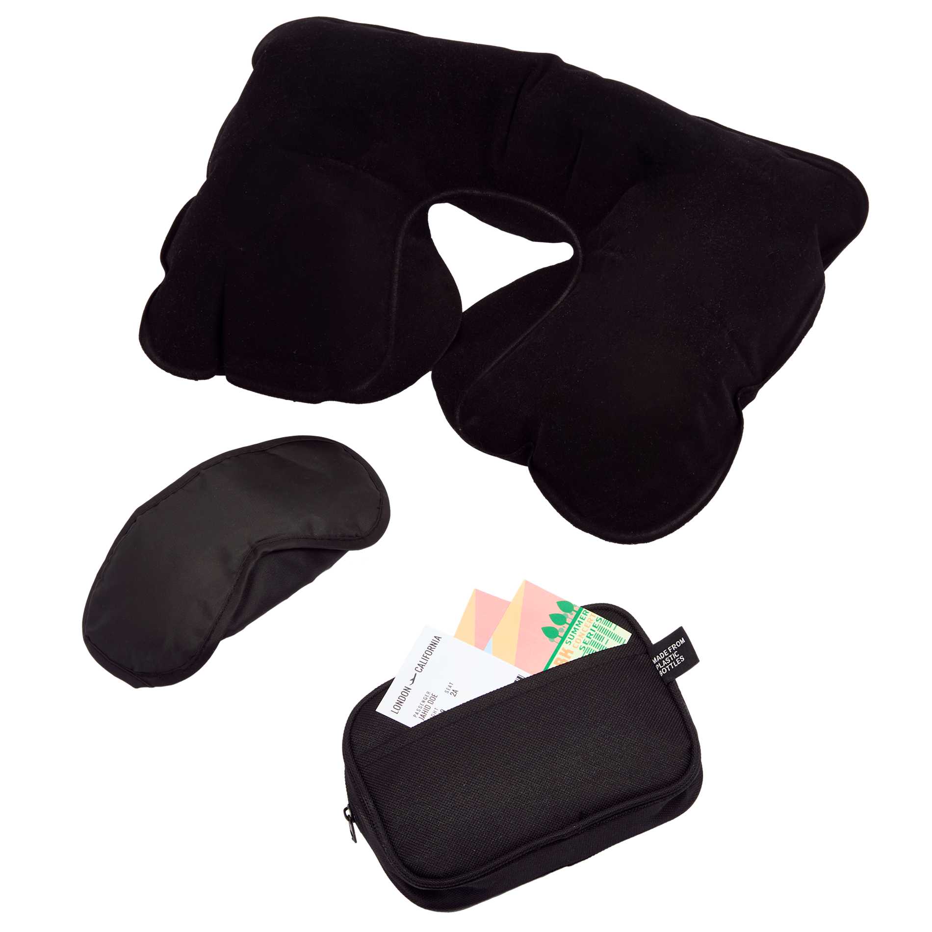 RPET Personal Comfort Travel Kit - Etchified - Etchified - SM-9465BK