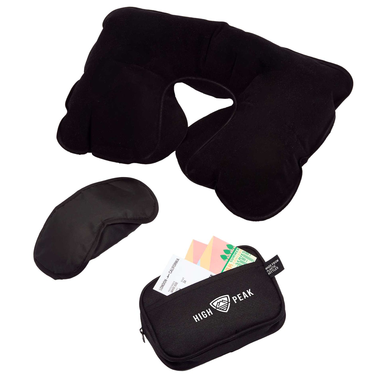 RPET Personal Comfort Travel Kit - Etchified - Etchified - SM-9465BK